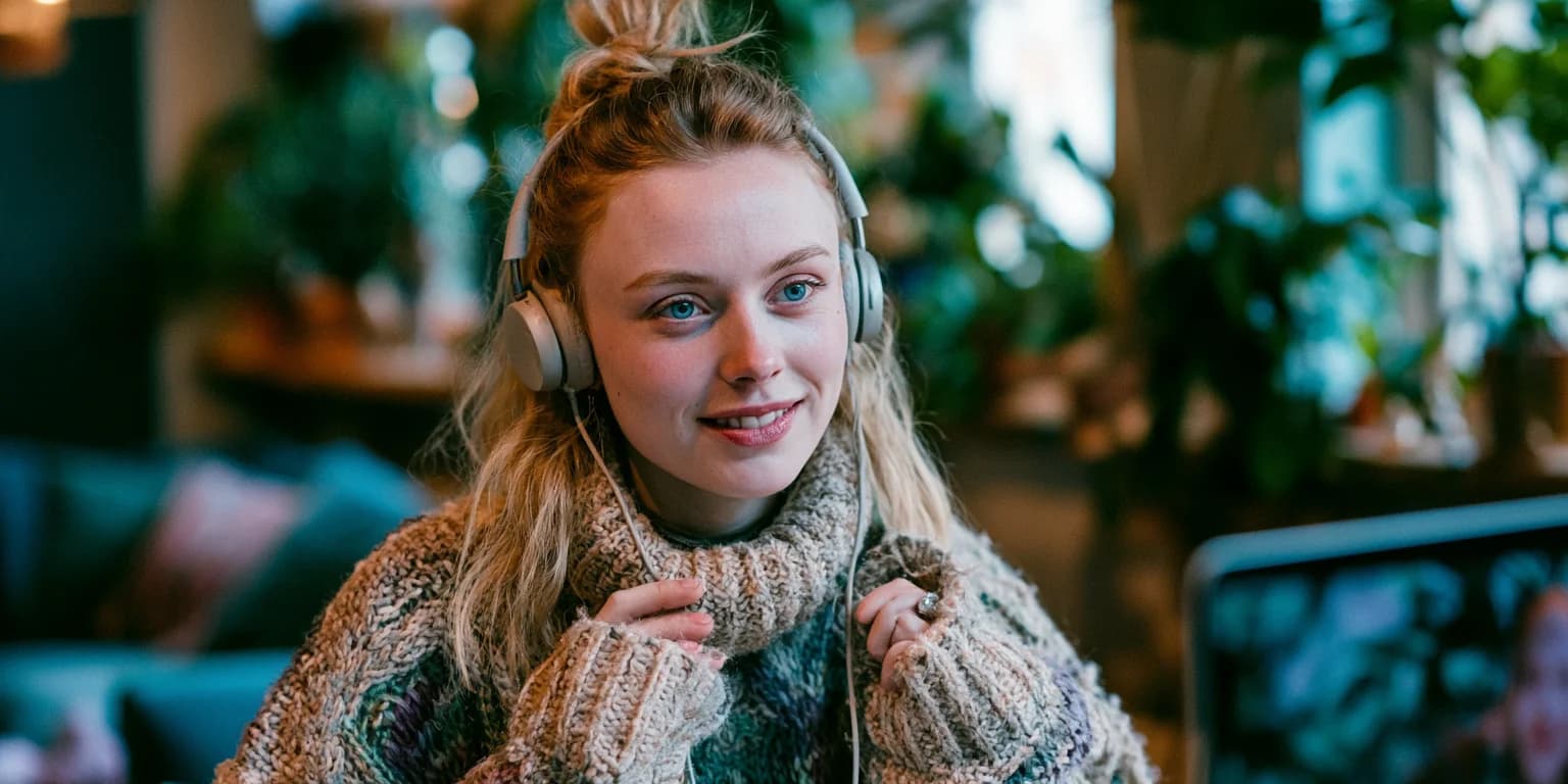 Practicing an interview answer by voice at home